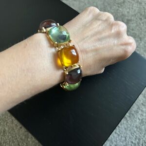 Elegant Multicolor Gems Stone Bracelet,adjustable length
